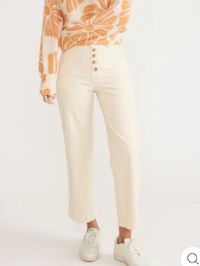Marine Layer Bridget Slim Corduroy Wide Leg Crop